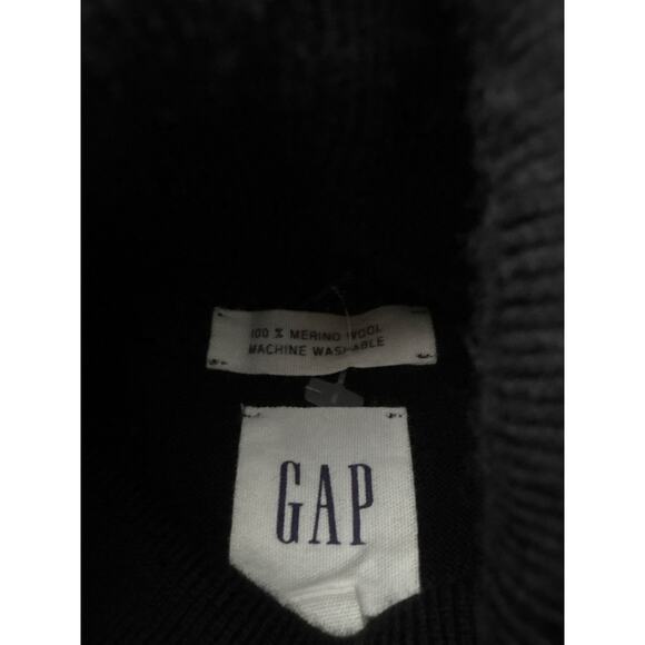 GAP Washable Merino Wool Black Mock Neck Sweater - Picture 2 of 5